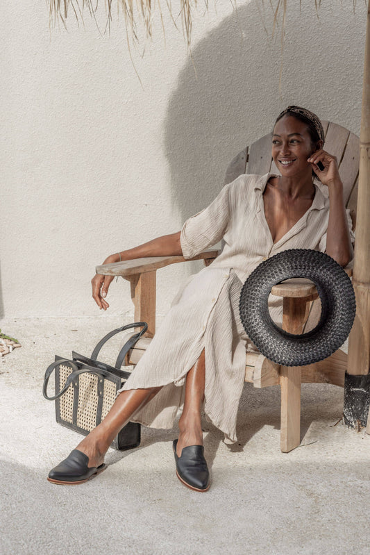 Holiday Papale Sun Hat in Black
