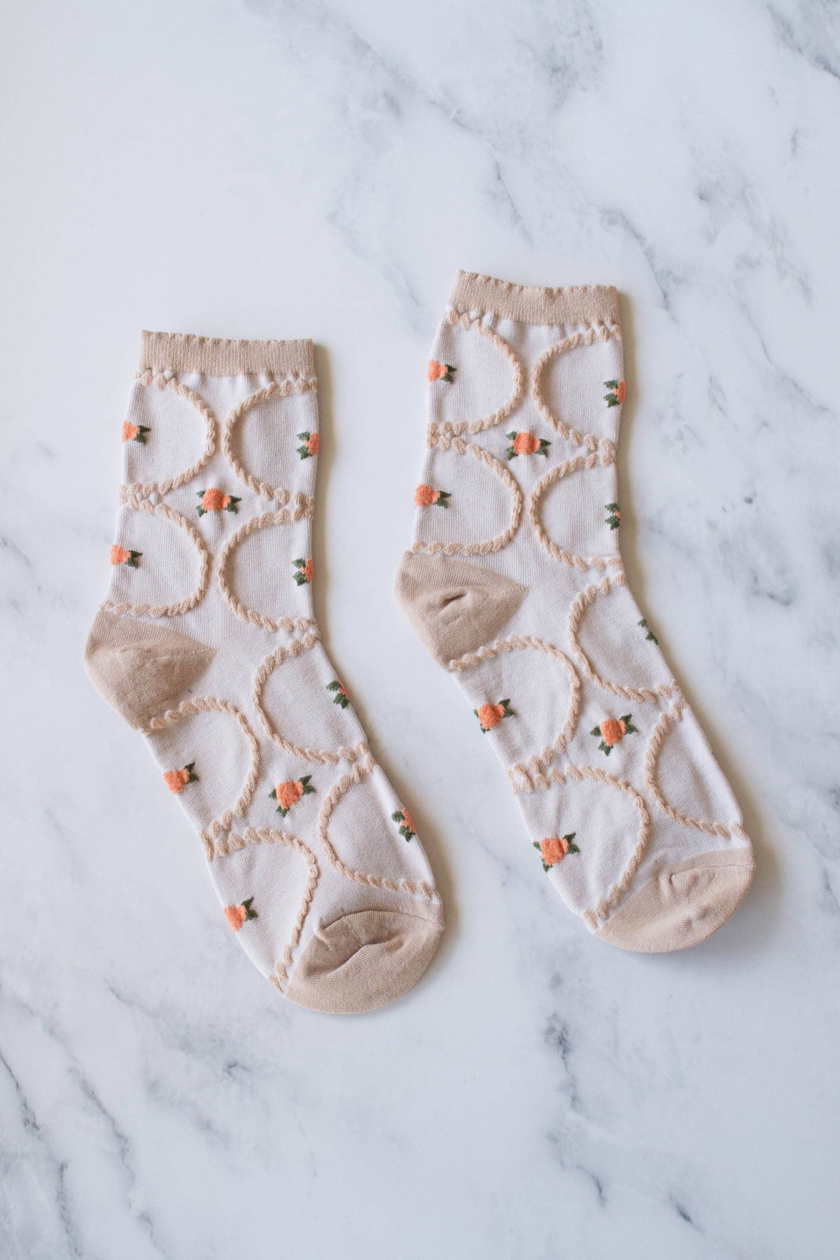 Women's Antique Floral Casual Socks
