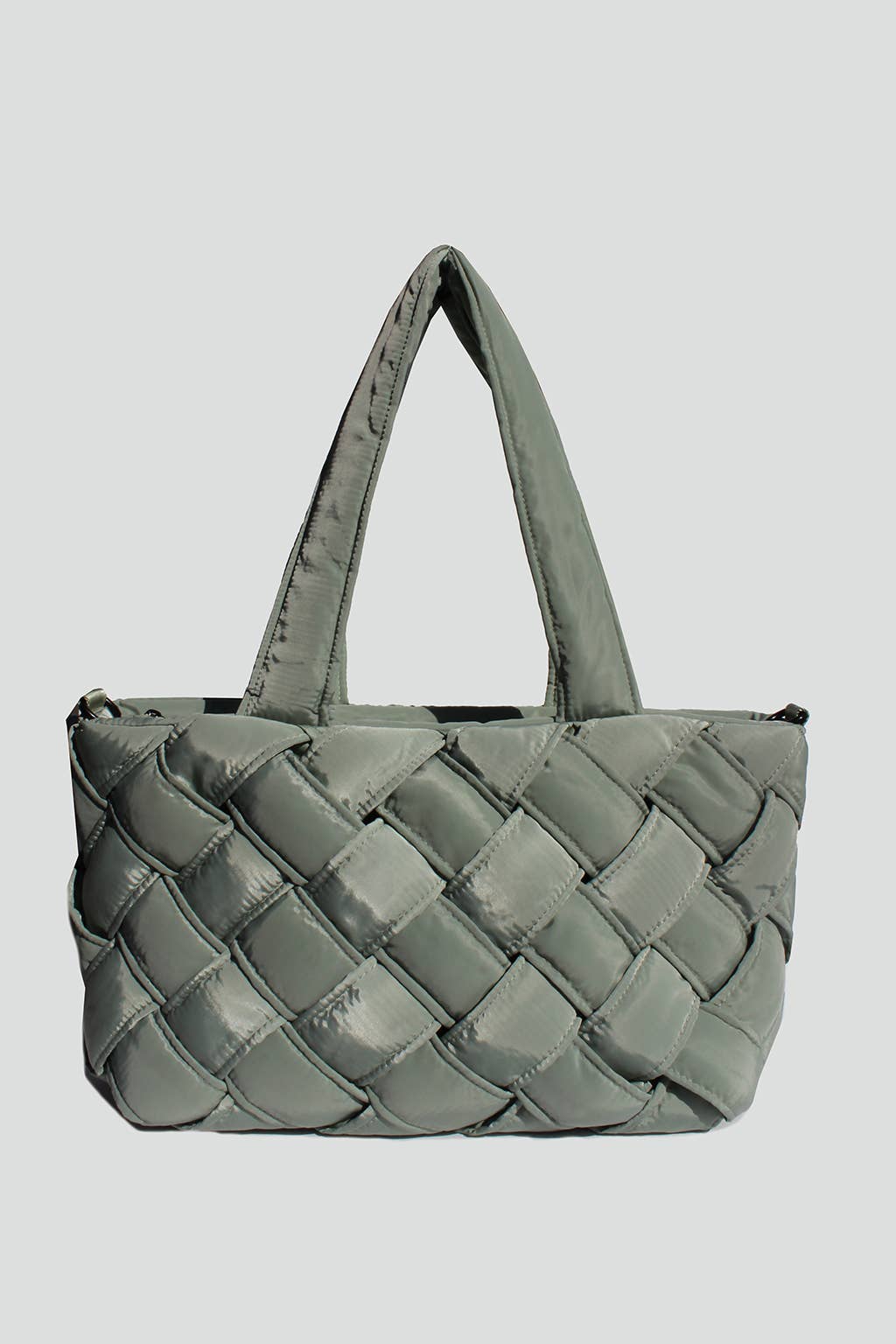 Athena Nylon Woven Tote: Mint