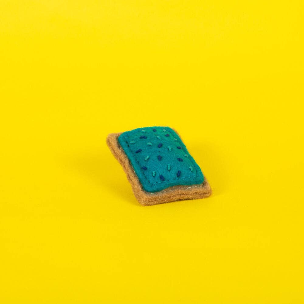Wool Pop Tart Cat Toy: Strawberry