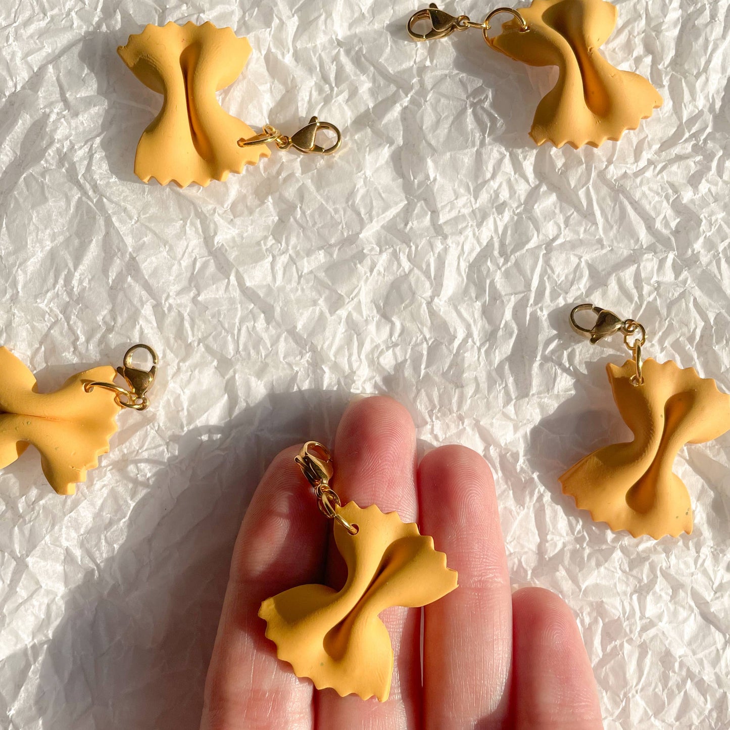 Farfalle Bow Tie Pasta Bag Charm