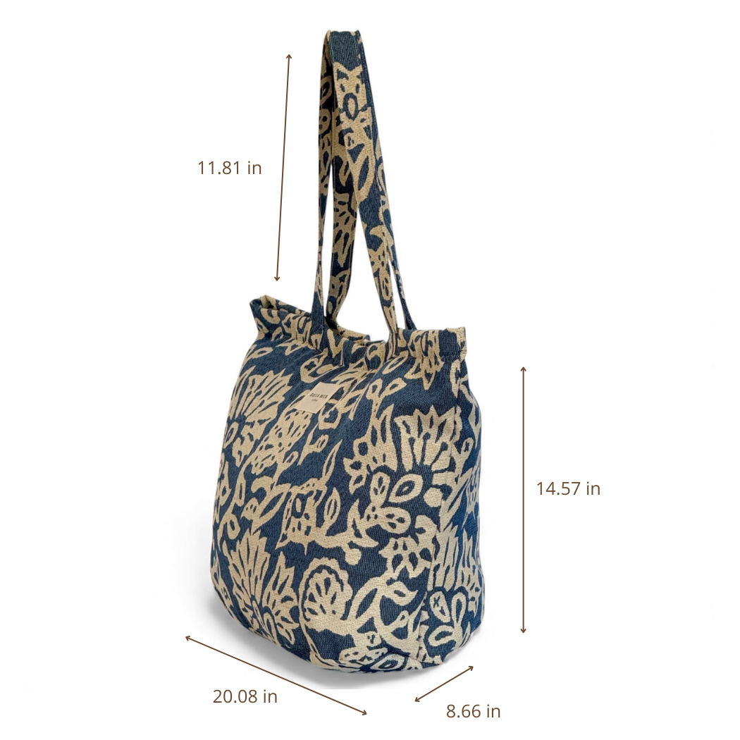 Zippered Bag in Akay - Large