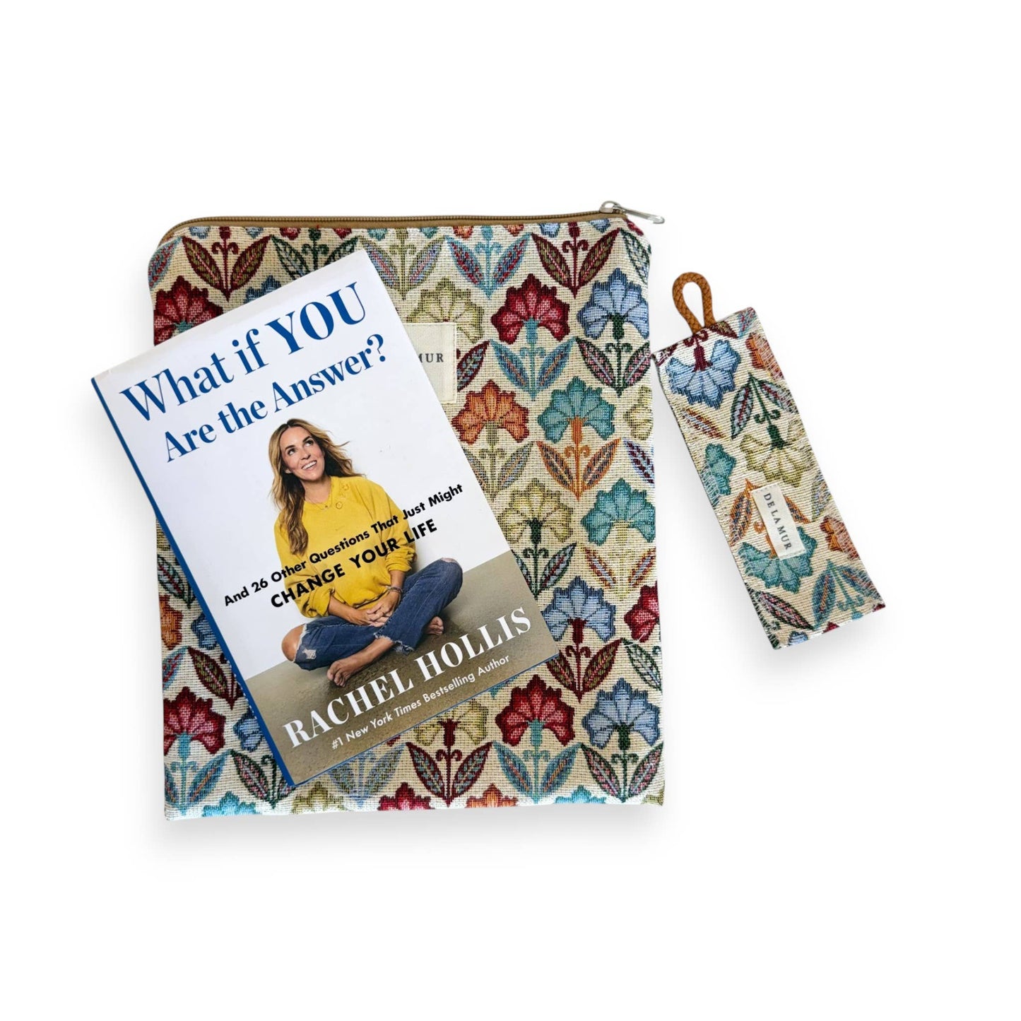 Book Cover With Matching Bookmark in Flora