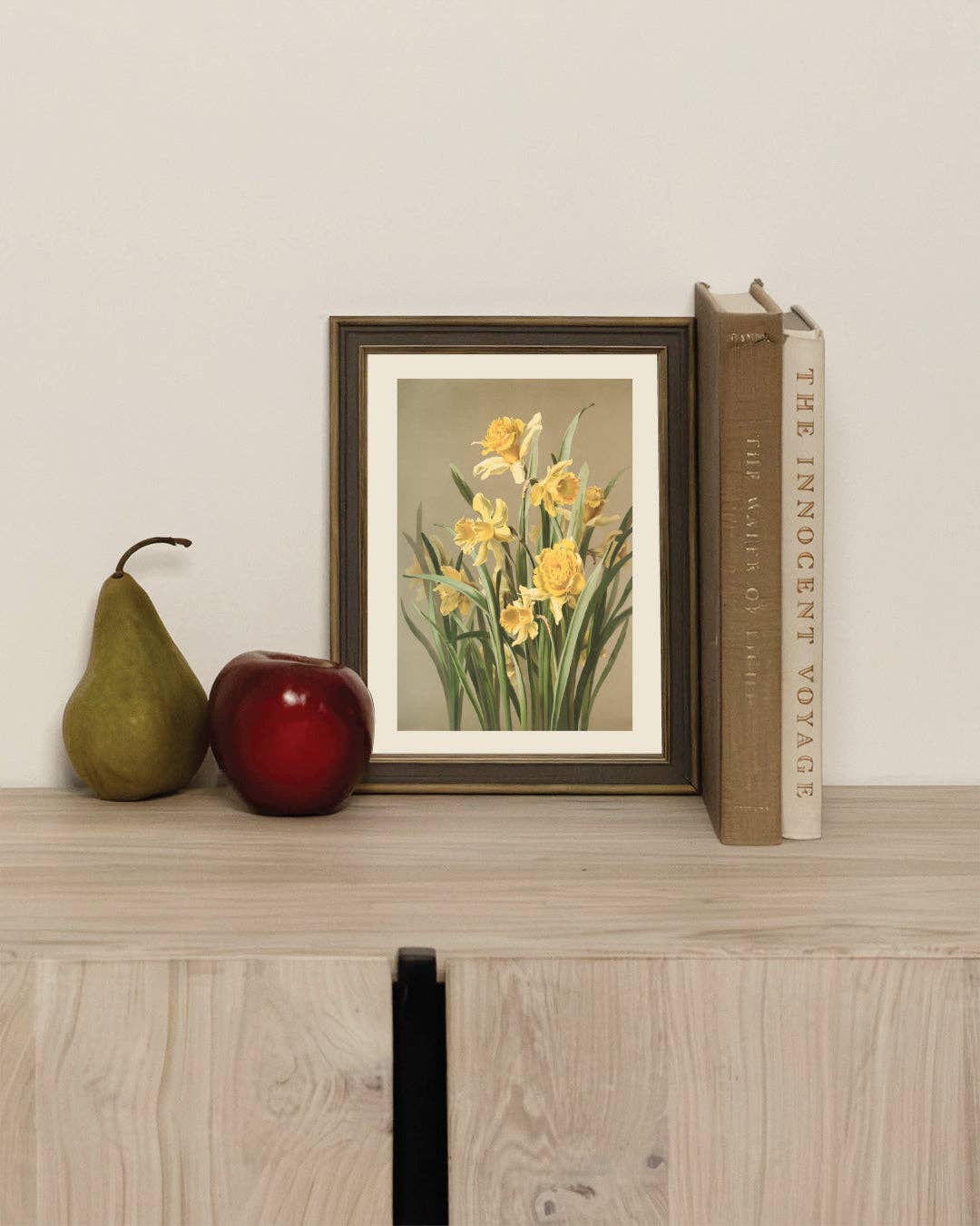 Yellow Daffodil Framed Antique Art