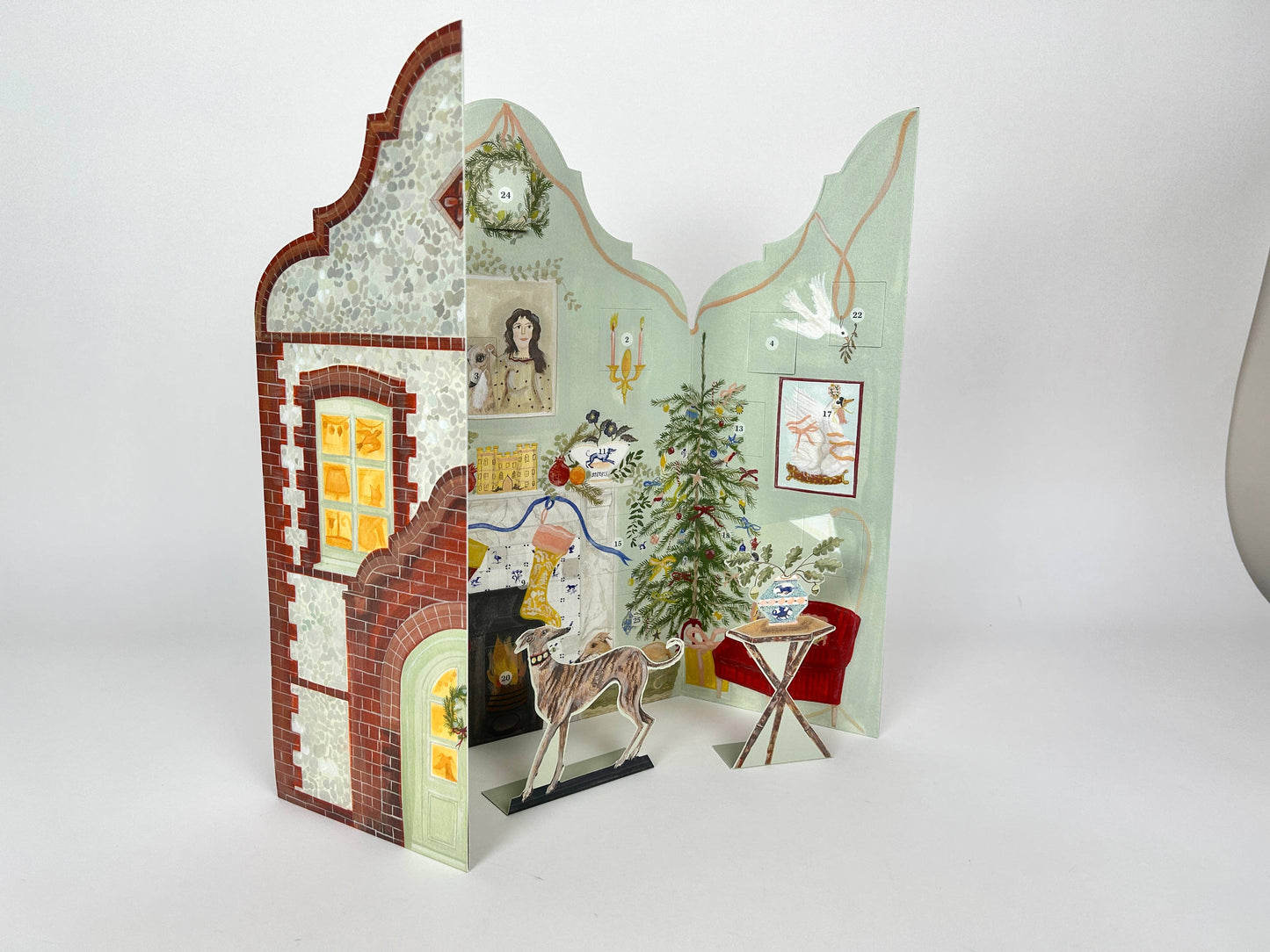 Festive Dutch Gable Advent Calendar - Polly Fern