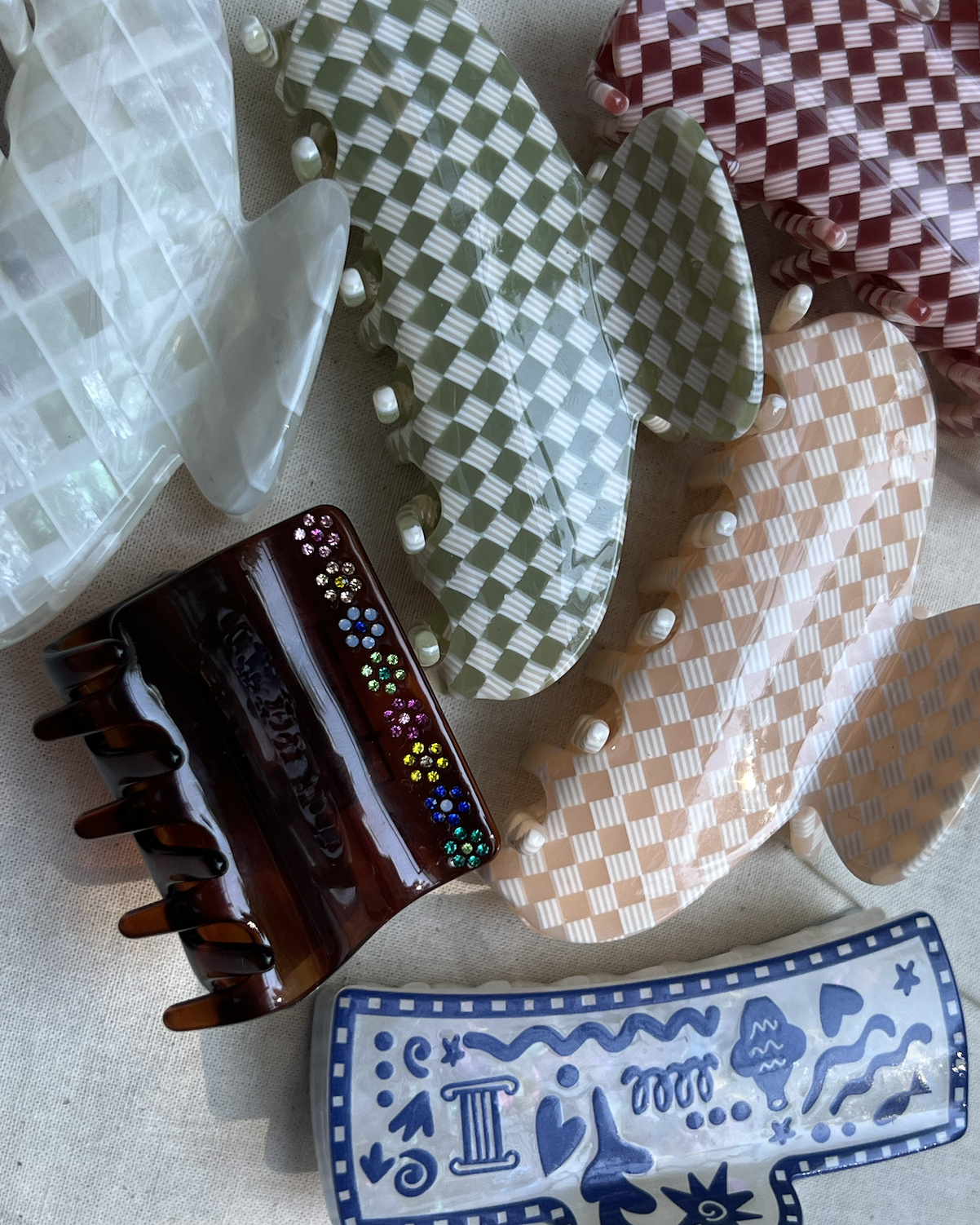 Pink Checker Everyday Hair Claw