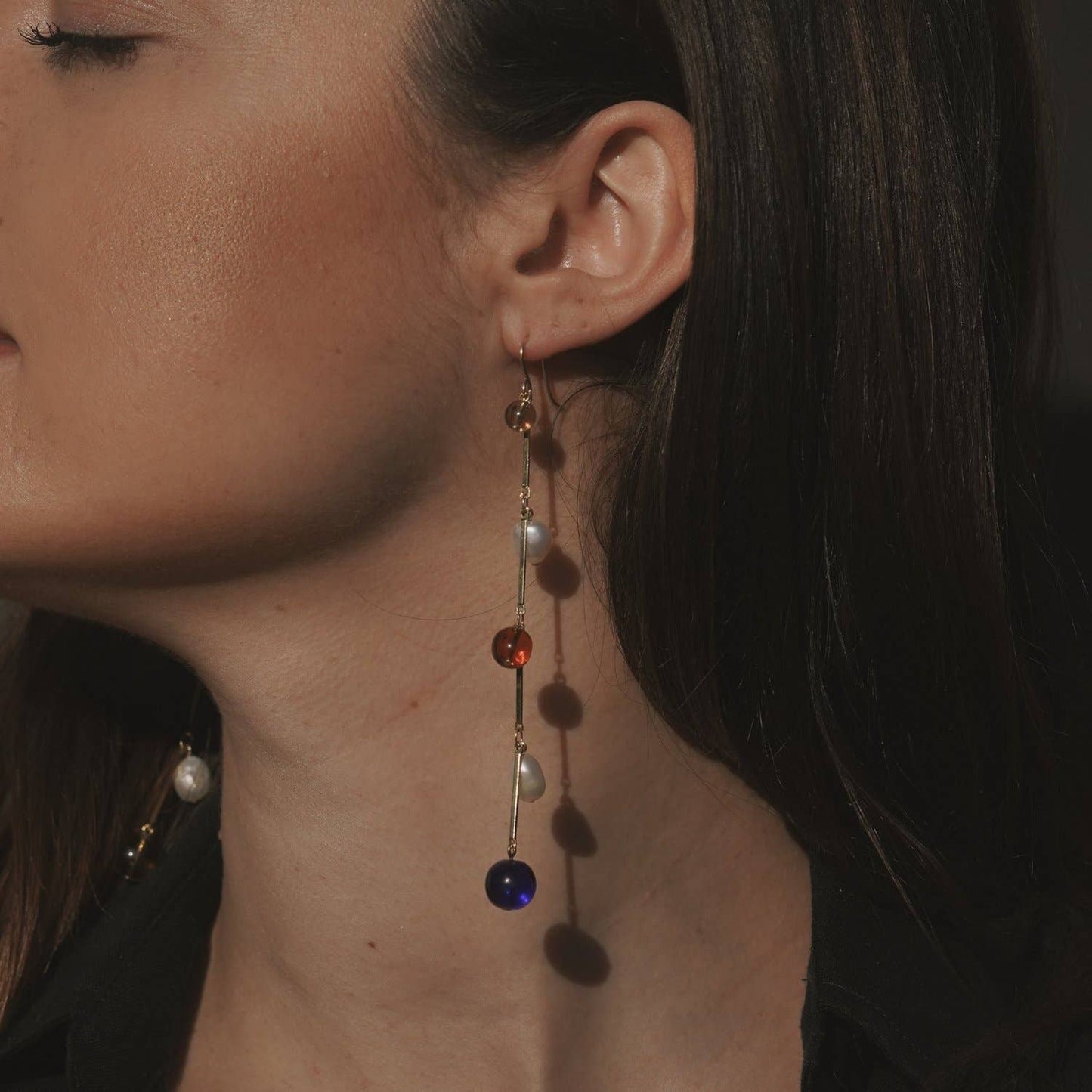 Fête Earrings - 4" Blue