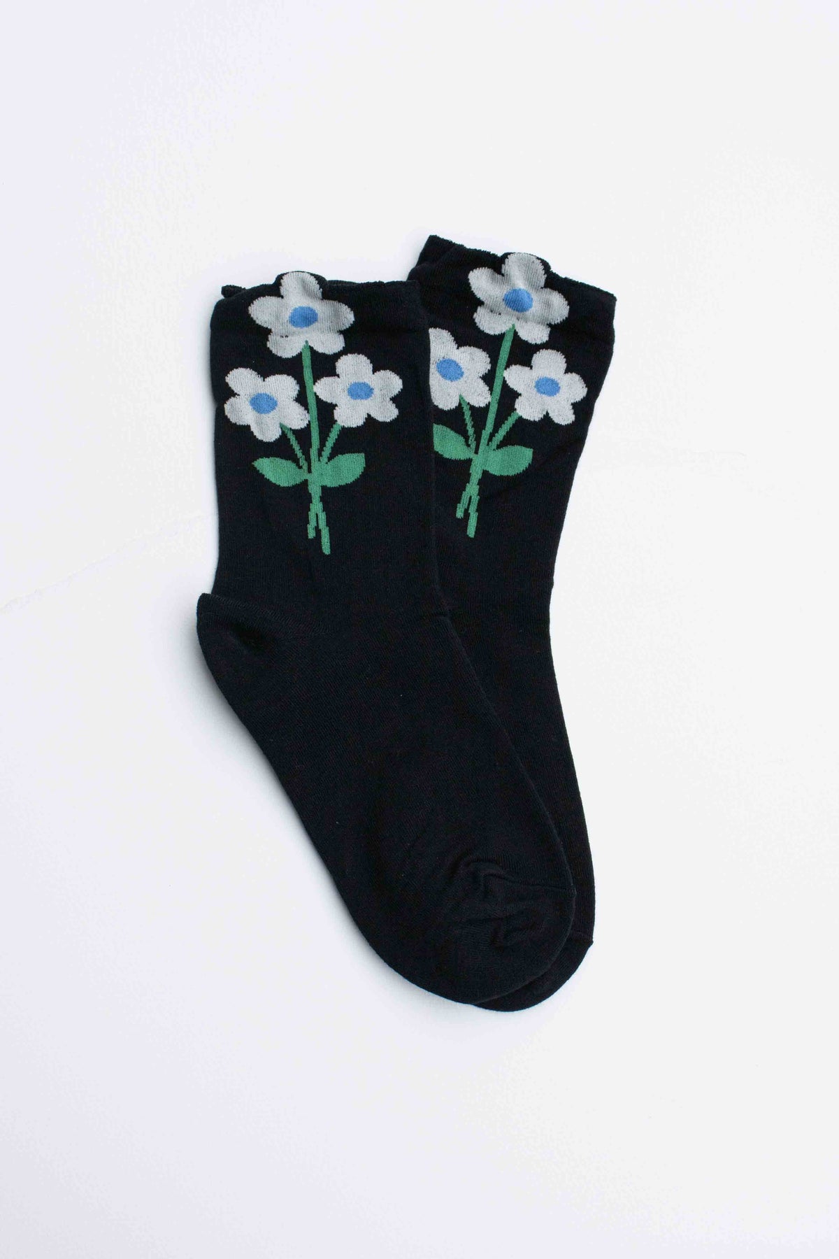 Retro Bloom Cotton Blend Socks