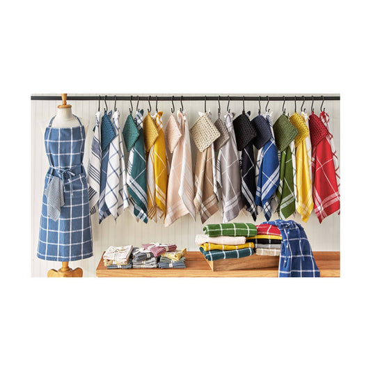 Tag Classic Check Slub Apron - Blue