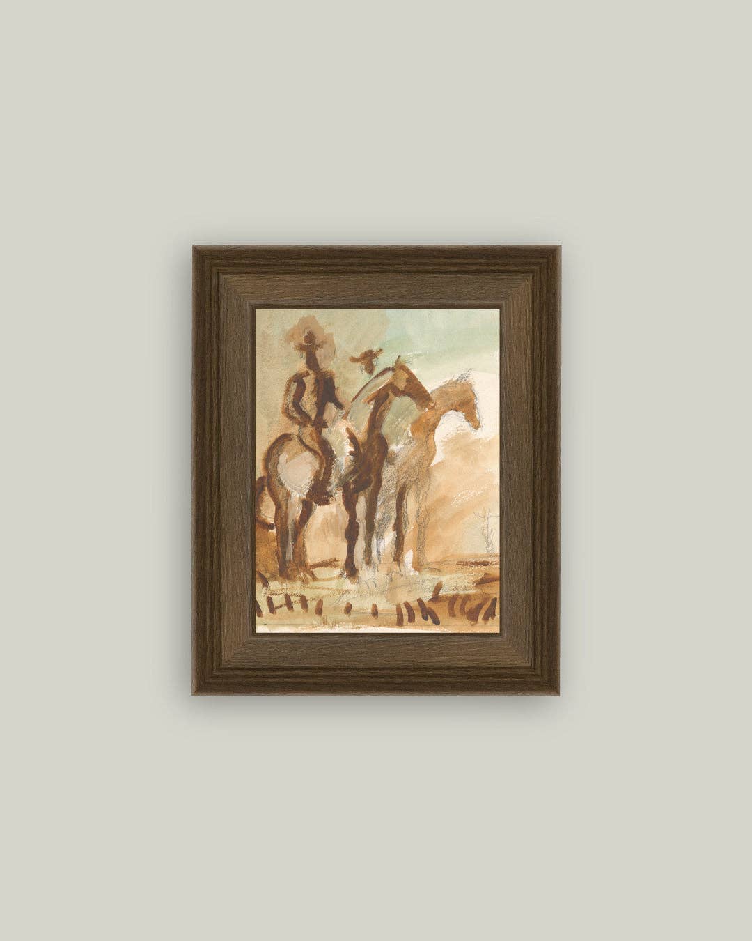 Study of the Watch Framed Antique Art