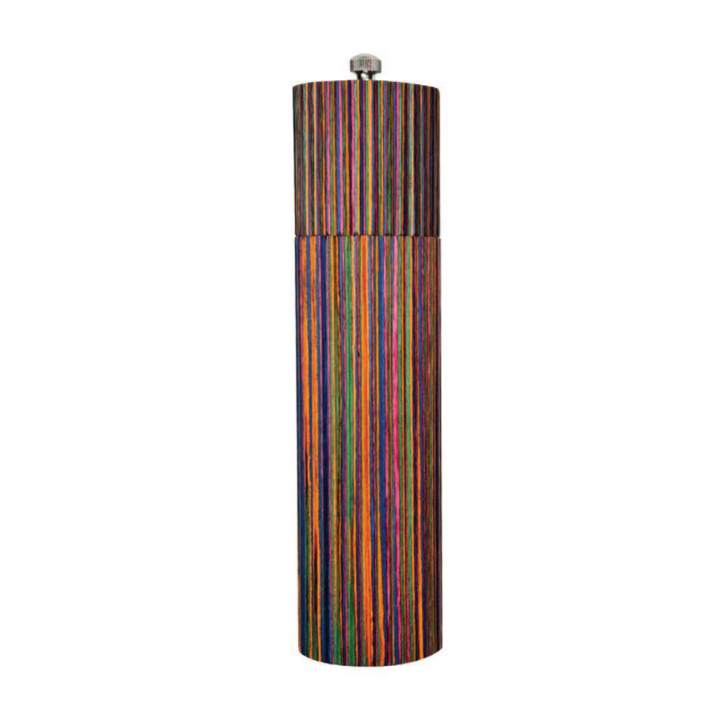 8" Rainbow Pakka Pepper Mill  - Splined