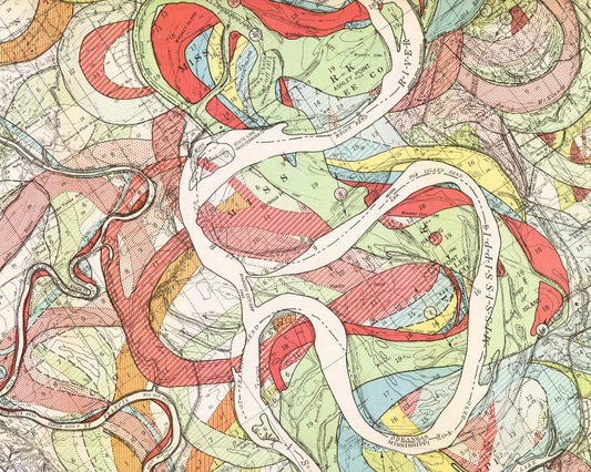 Mississippi River Meander print