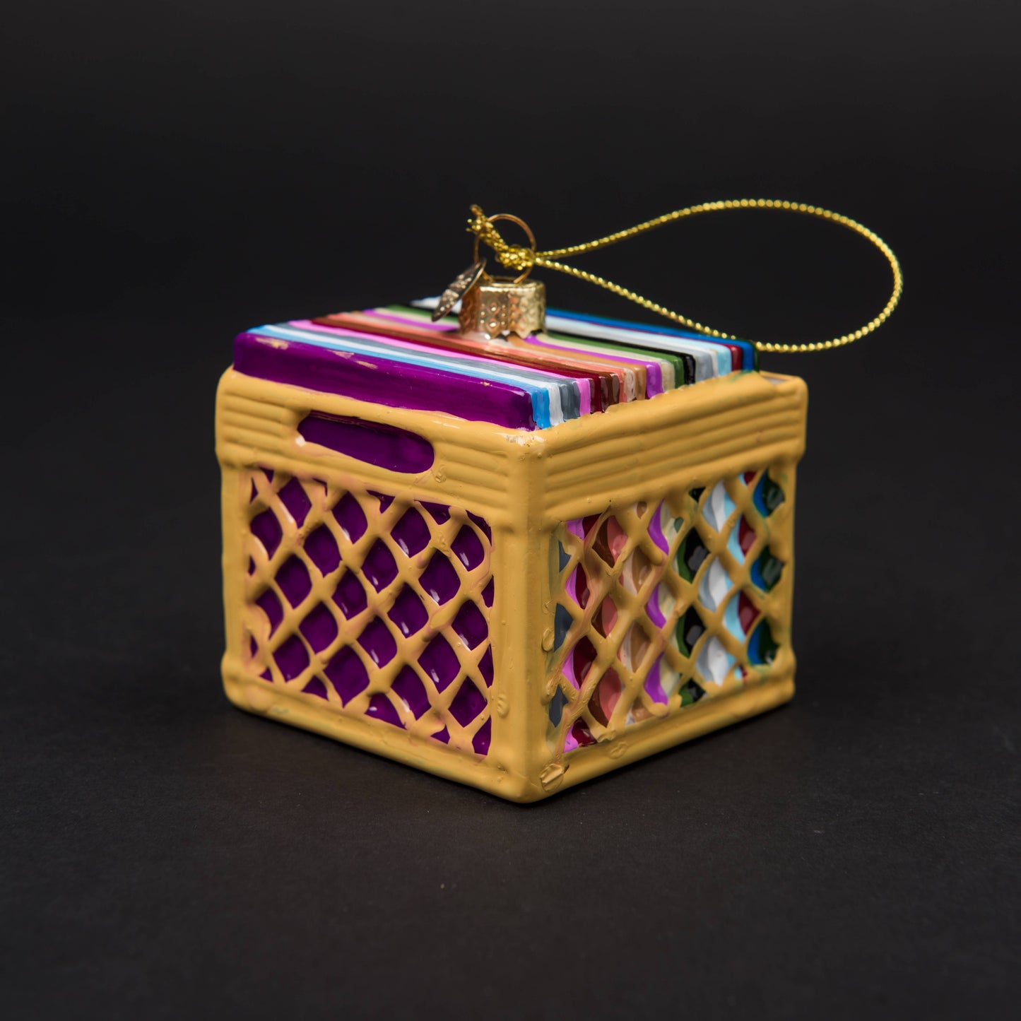 Record Crate Holiday Ornament Christmas Decor