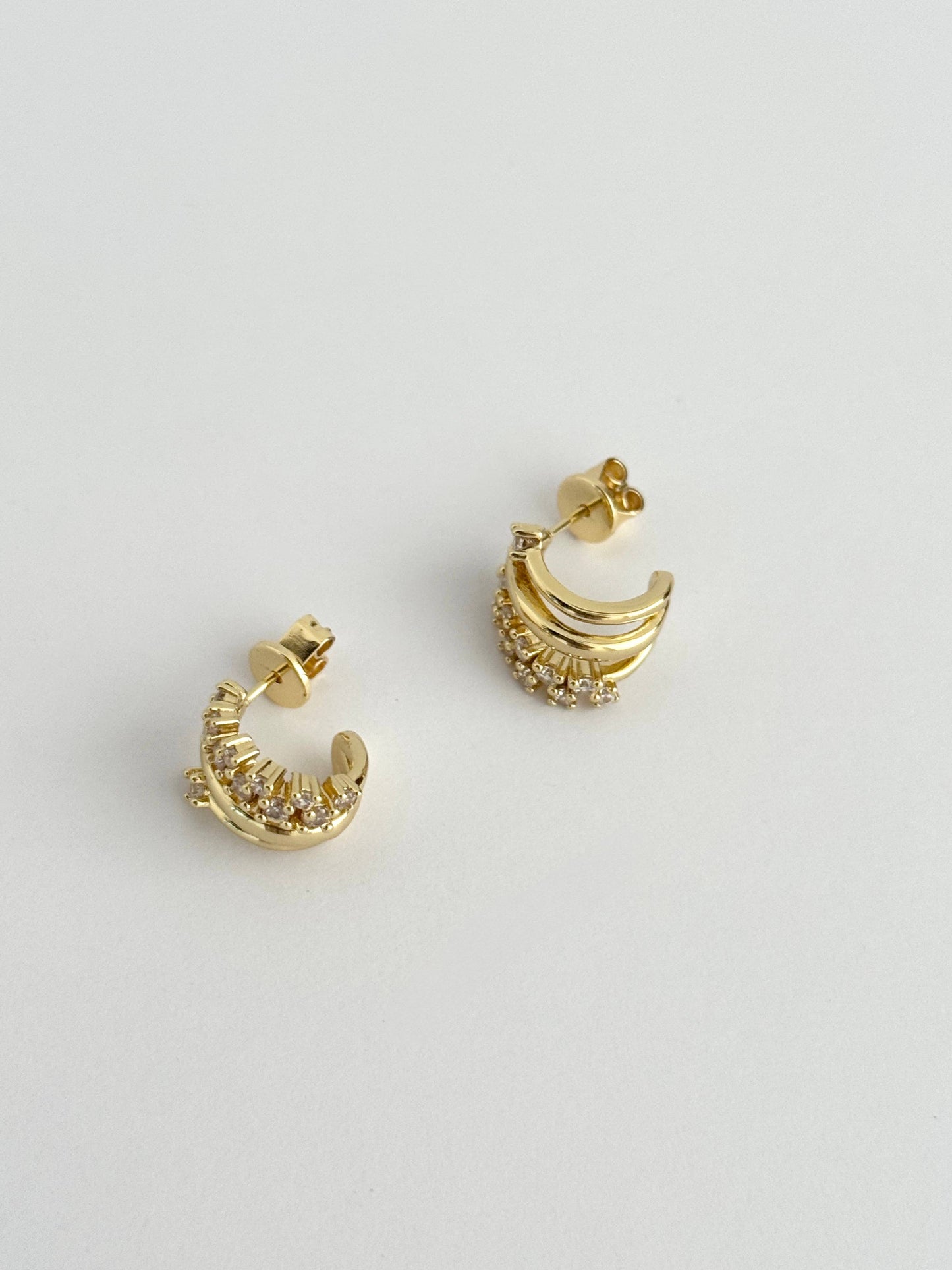 Monia Open hoop Stud Earrings