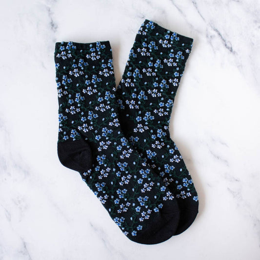 Little Blossom Casual Socks: Sage