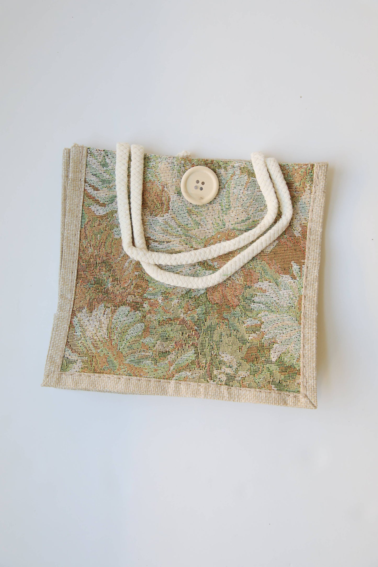 Jacquard Canvas Mini Tote -- Pale Spring