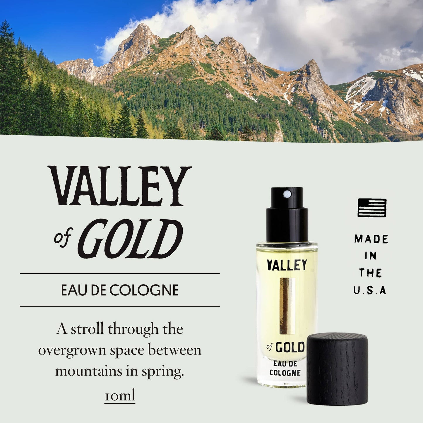 Valley of Gold Eau De Cologne | Unisex Aromatic Blend 10ml