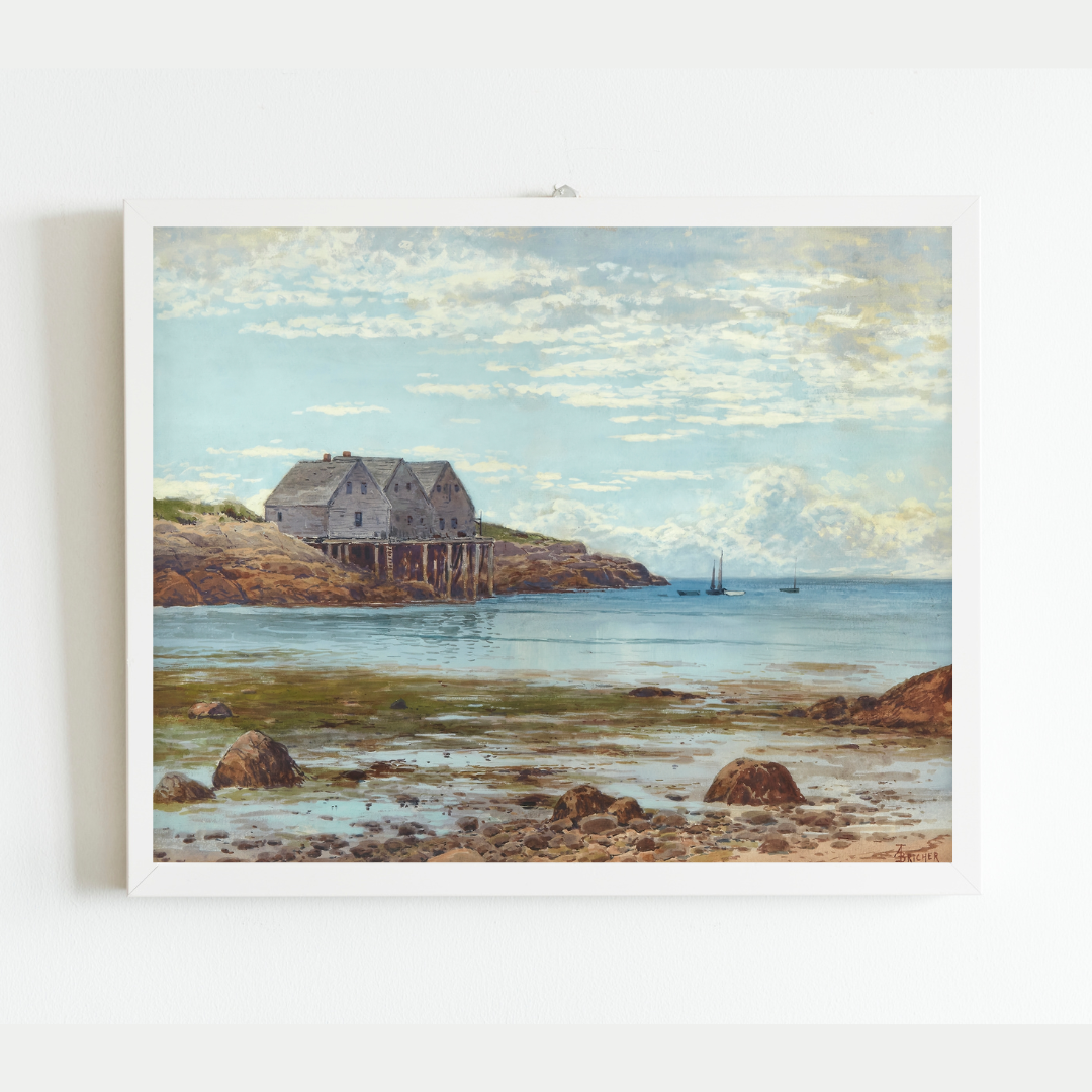 Coastal View Antique Art Print