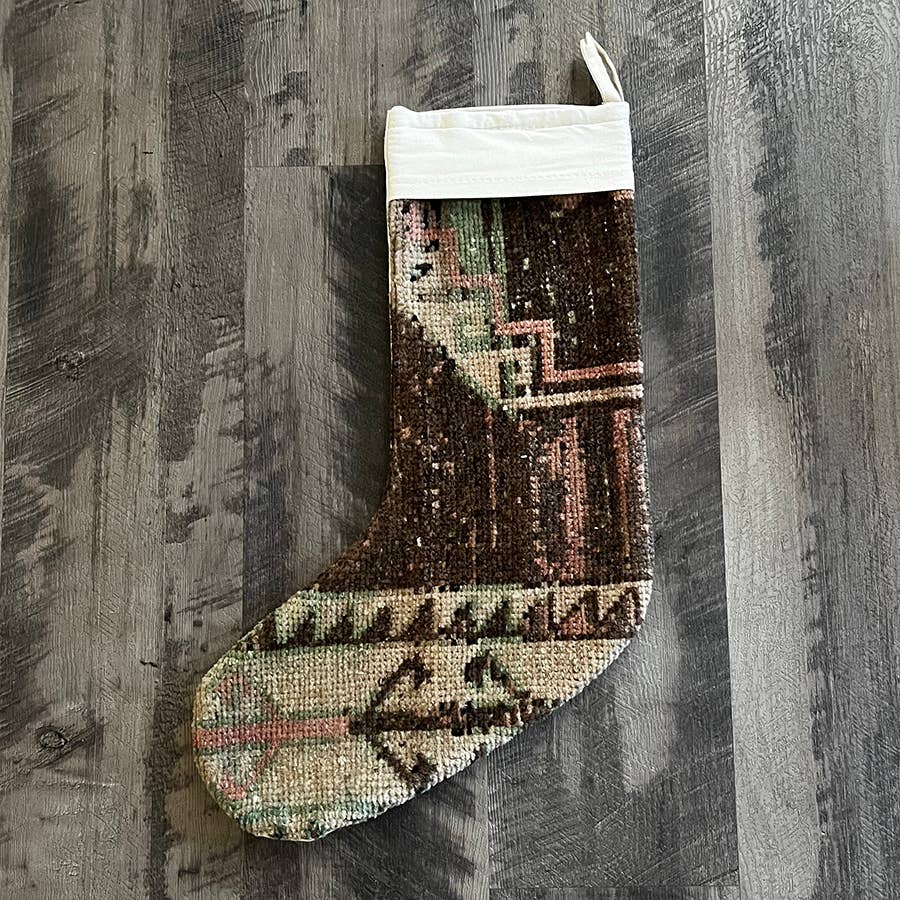 Vintage Rug Holiday/Christmas Stocking No. 603