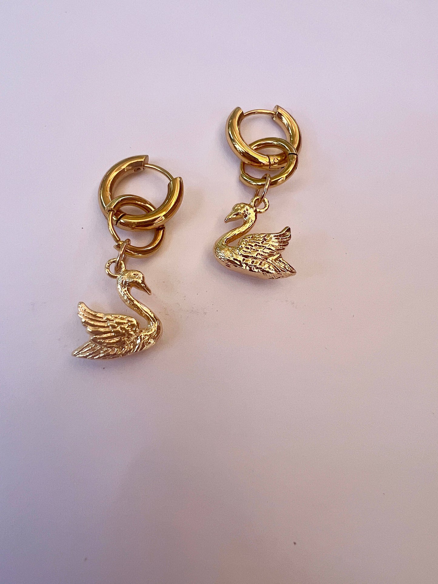 Swan Multi Hoop Earrings - Gold or Mixed Metals