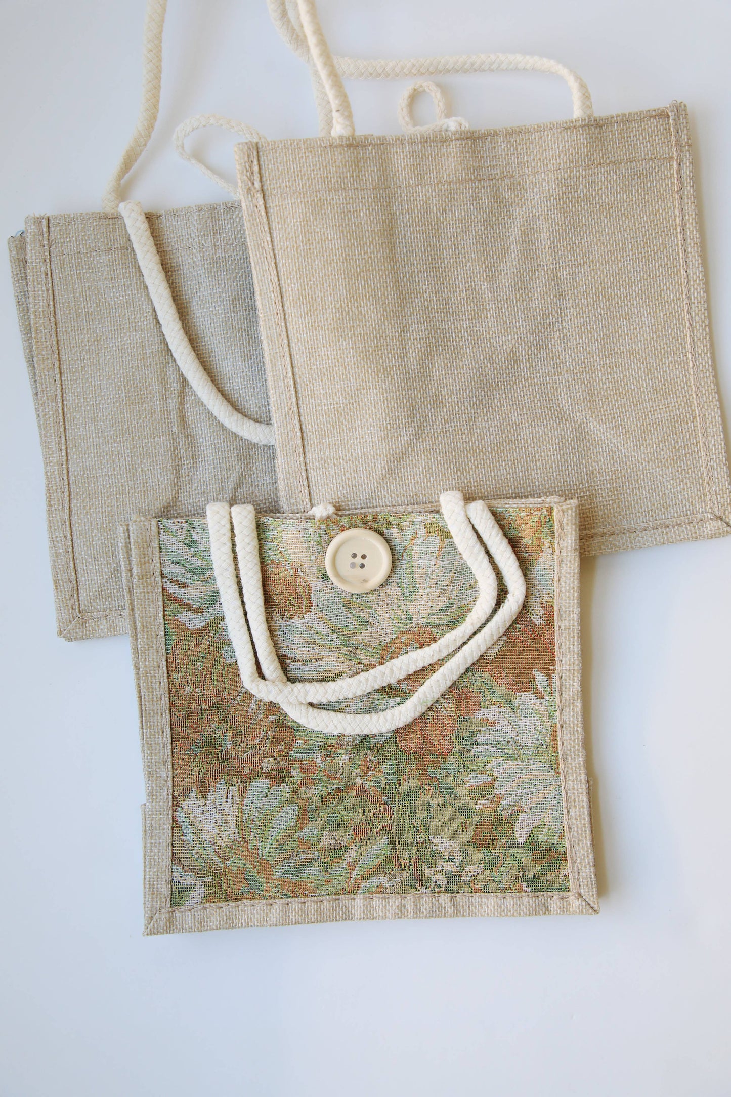 Jacquard Canvas Mini Tote -- Moody Florals