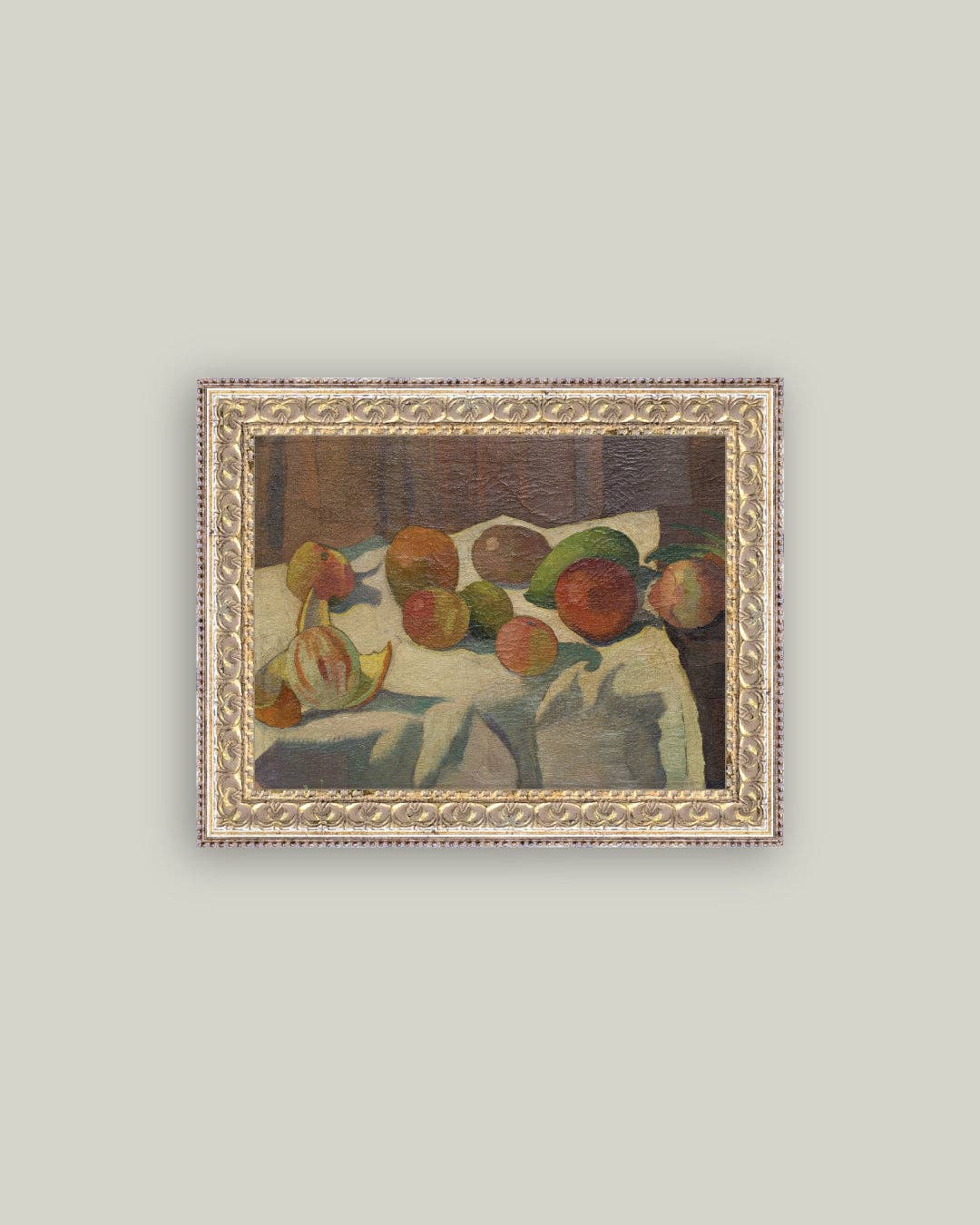 Still Life of Fruit Framed Antique Art