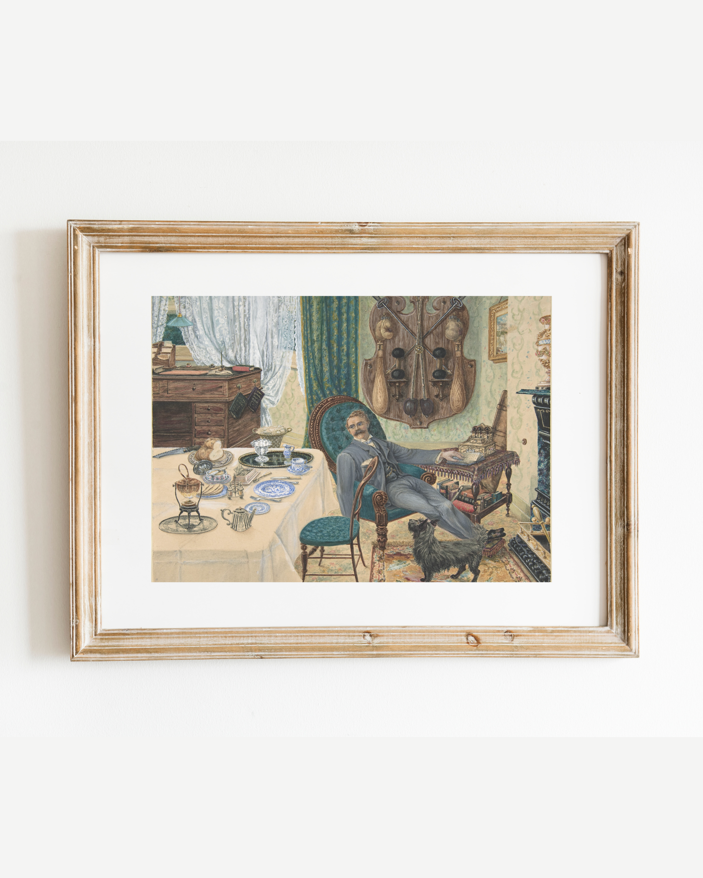 The Sportman's Breakfast Antique Art Print