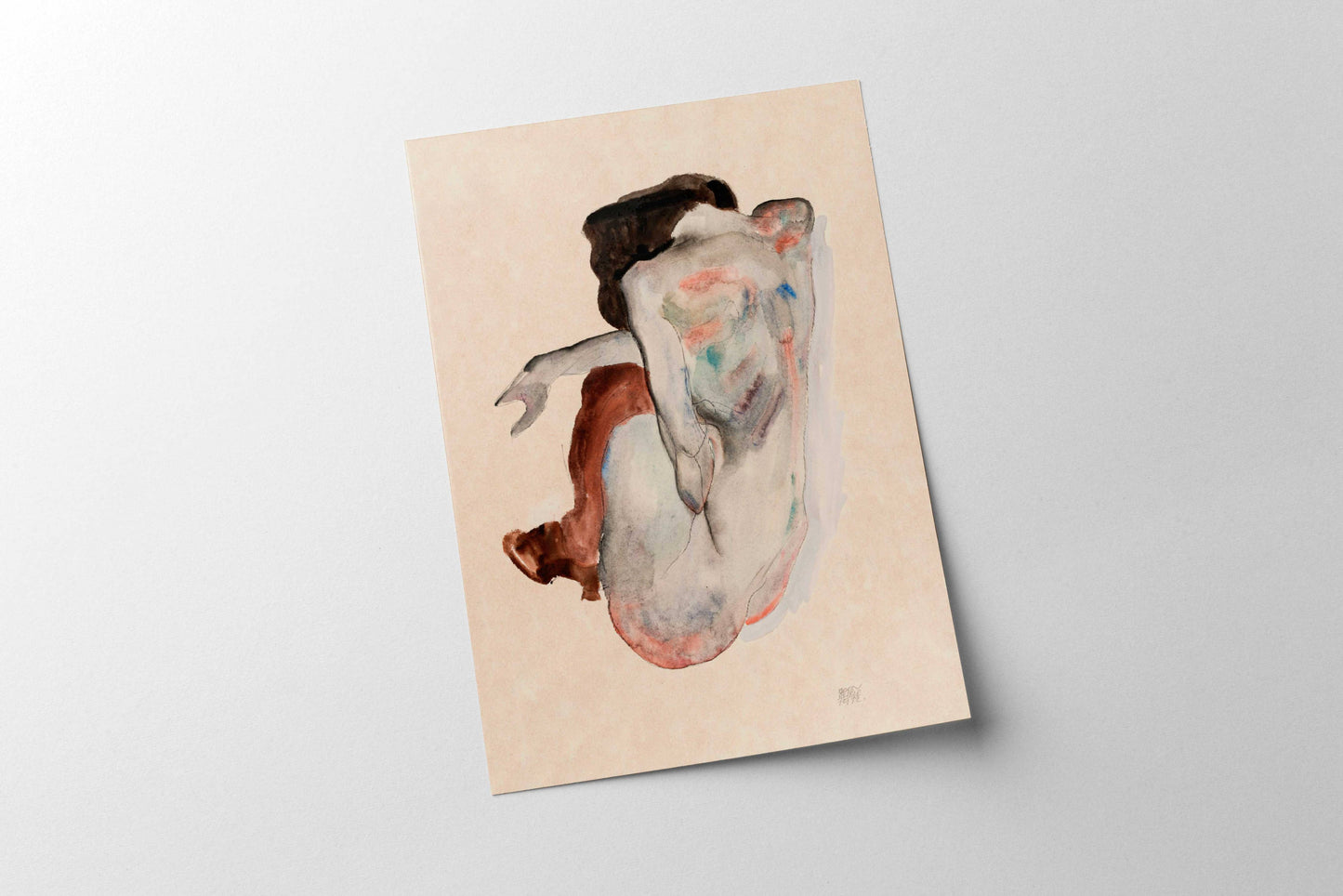 Egon Schiele - Naked Lady: 8x10 inch