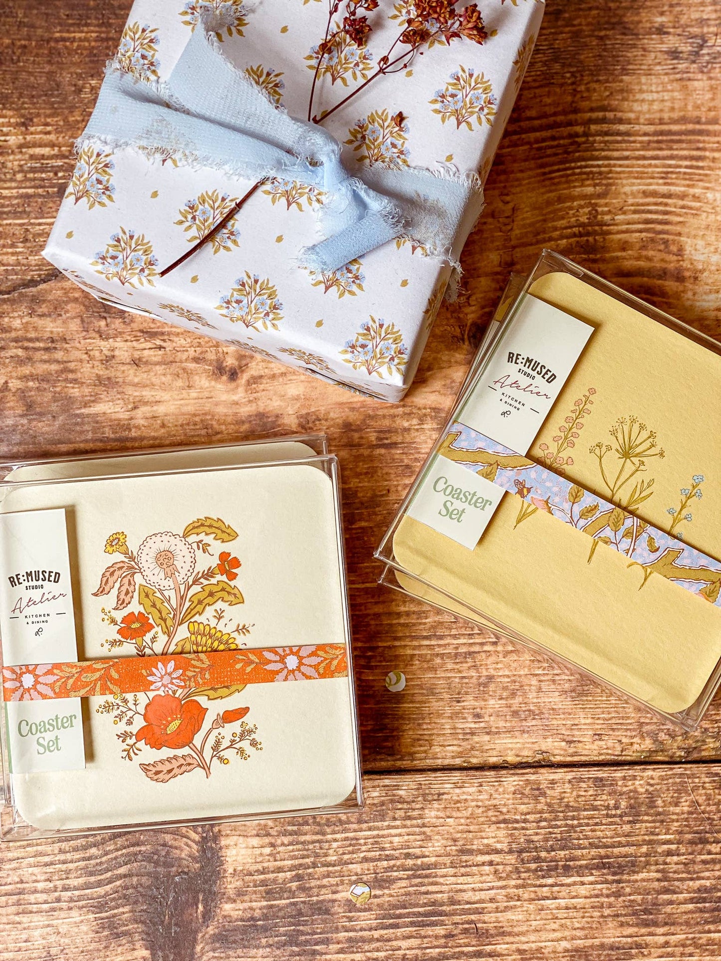 Wildflower Reverie Coaster Set-Double Sided