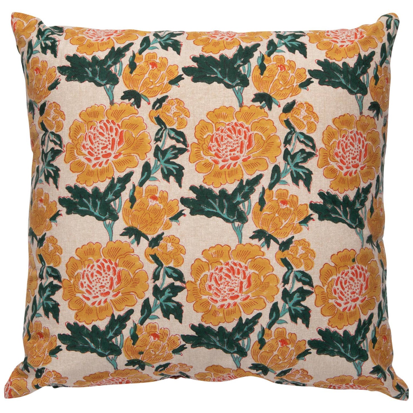 Goldenrise Block Print Pillow 20 x 20 inch