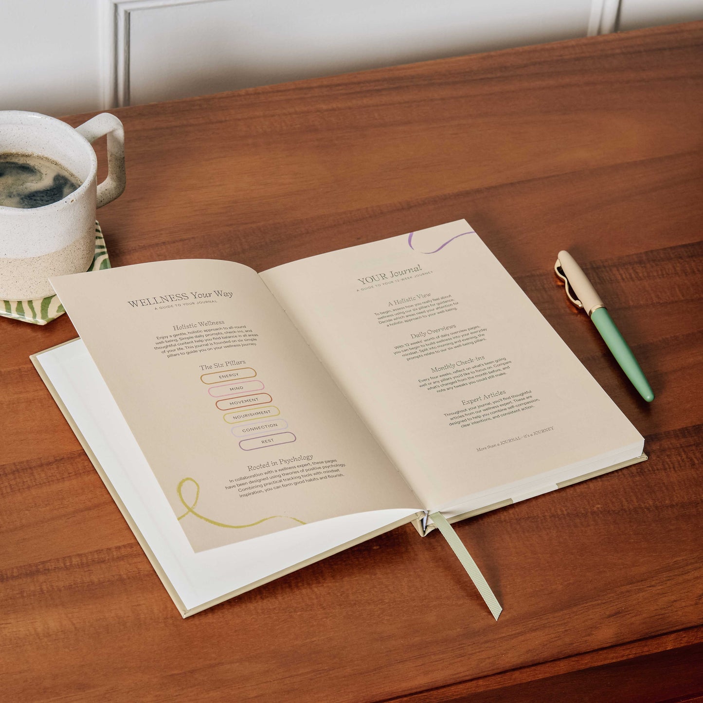 Guided Wellness Journal, A5 Hardcover - Quilted Daydream