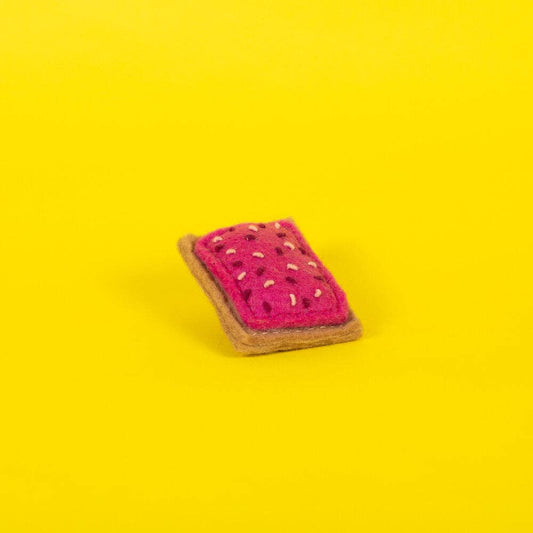 Wool Pop Tart Cat Toy: Blueberry