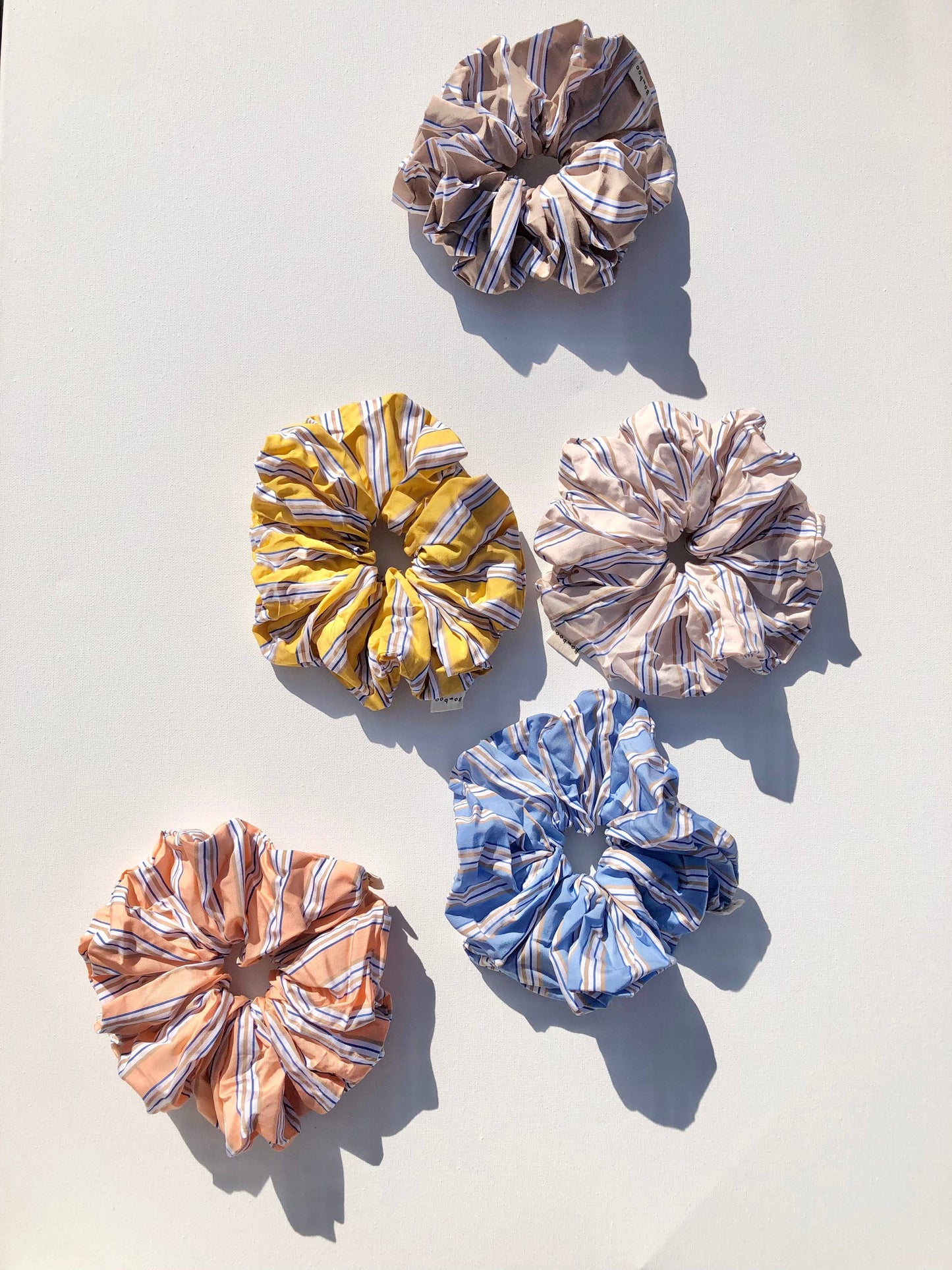 SMART STRIPE SCRUNCHIES: Peach / 19cm