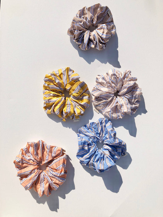 SMART STRIPE SCRUNCHIES: Mango  / 19cm