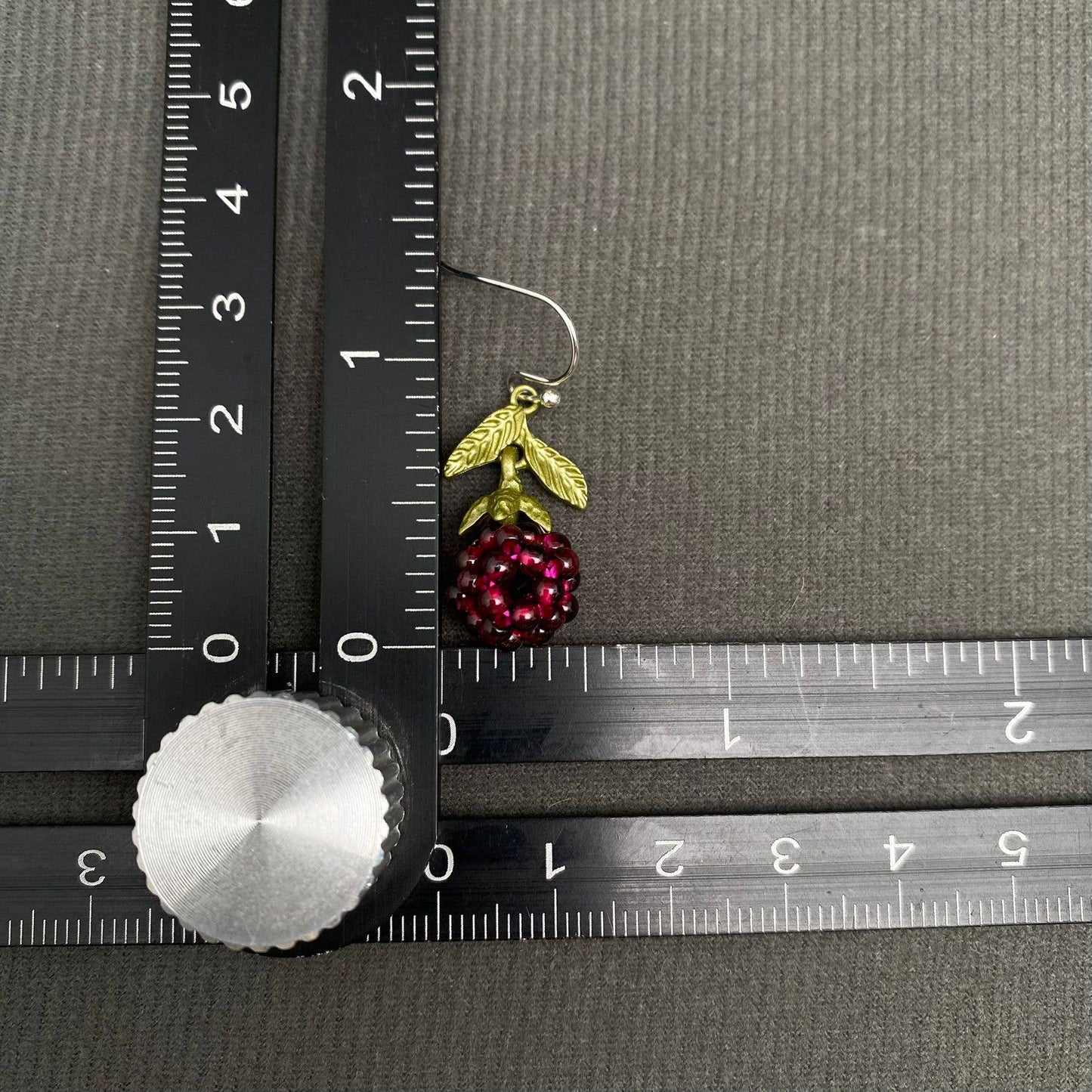 Garnet Raspberry Dangle Earrings