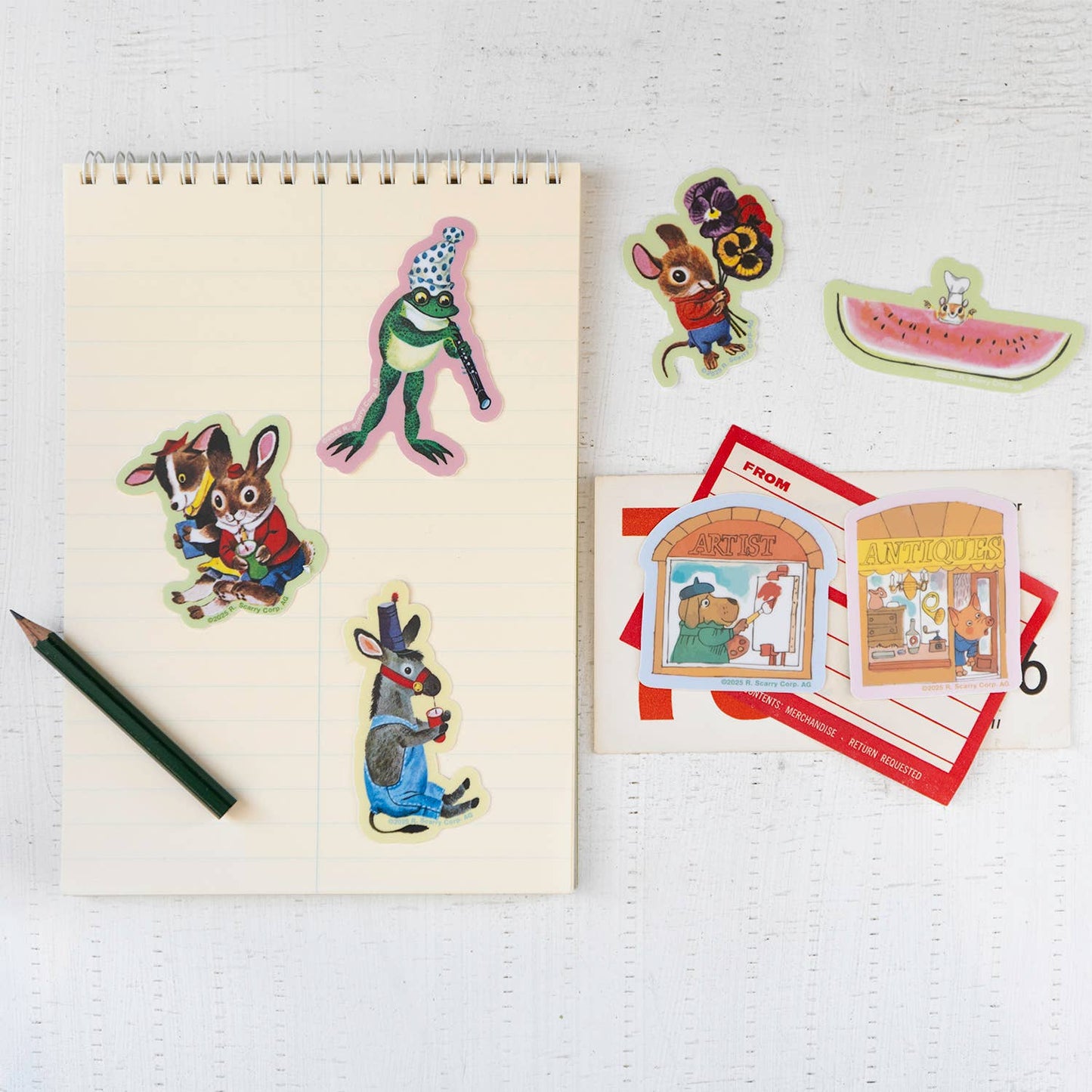 3P4 x Richard Scarry® Valentine - Mice Heart Sticker