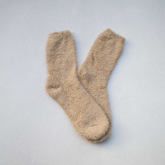 Solid Winter Sleeping Warmer Socks: Gray