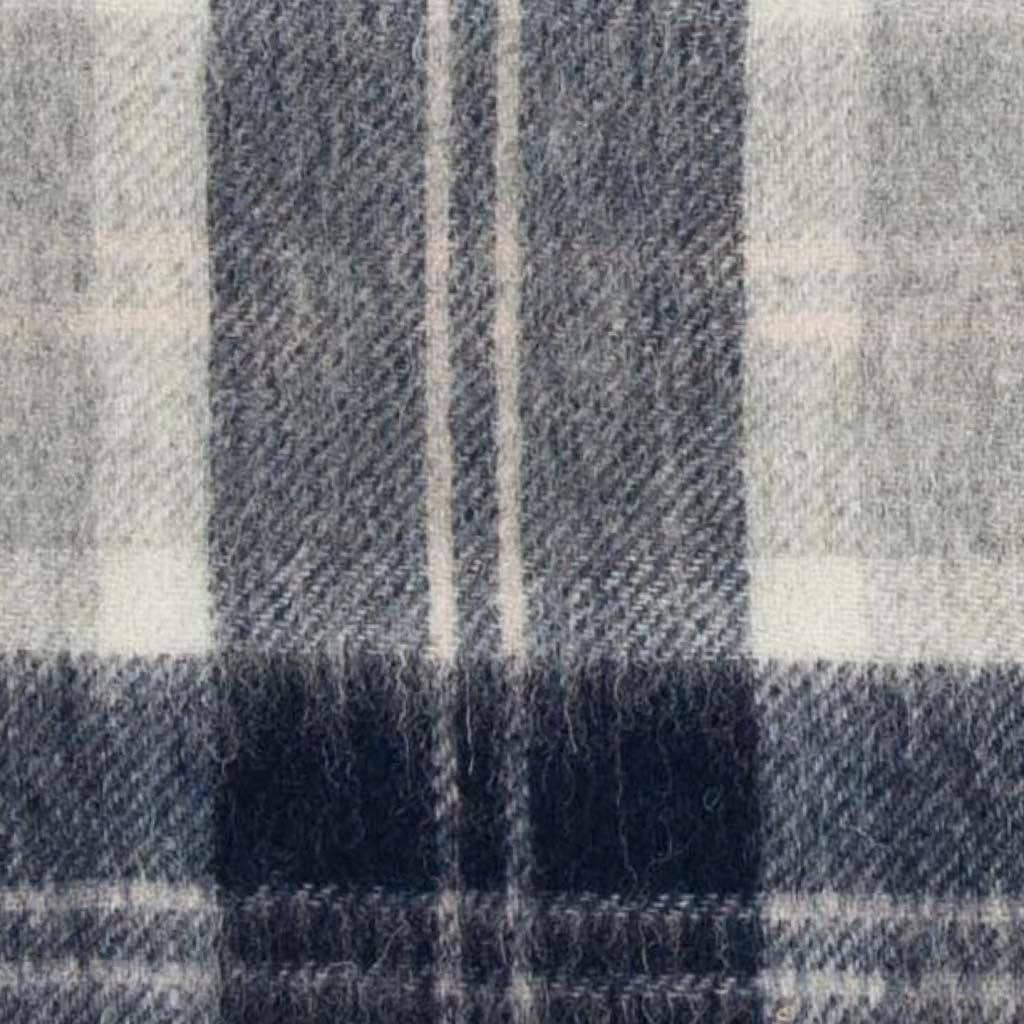 Pure Wool Tartan Check Scarf: Camel Thomson