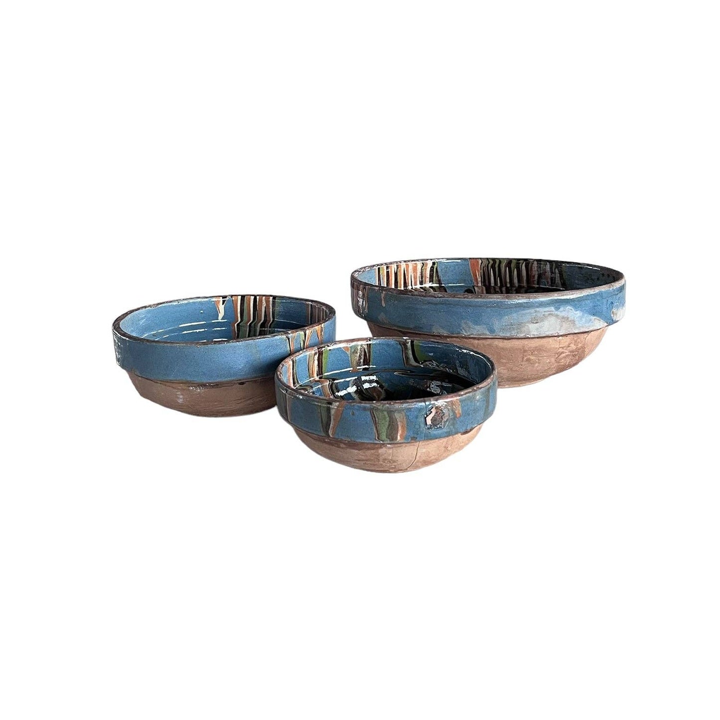 Cottage Crafted Bowl: Marbleized Blue / Small
