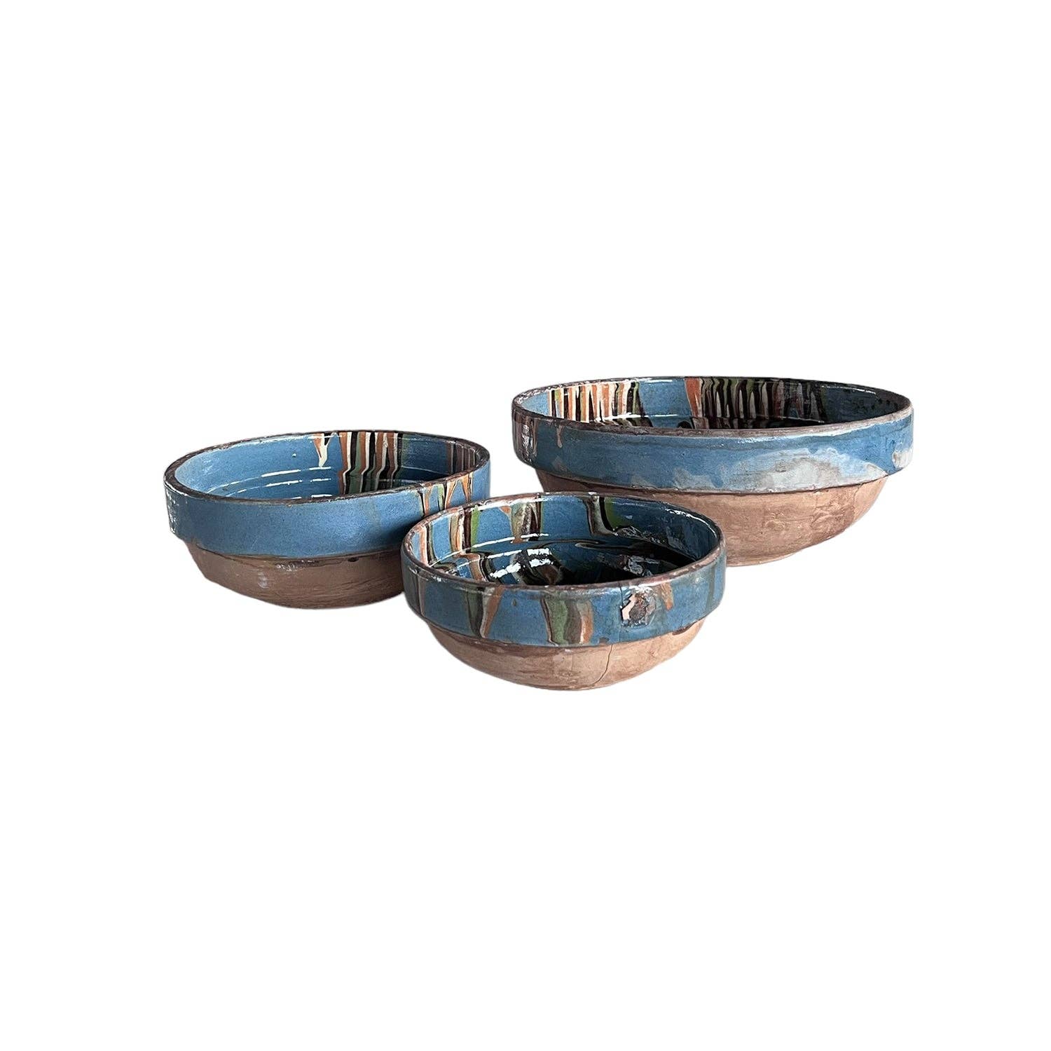 Cottage Crafted Bowl: Marbleized Blue / Small