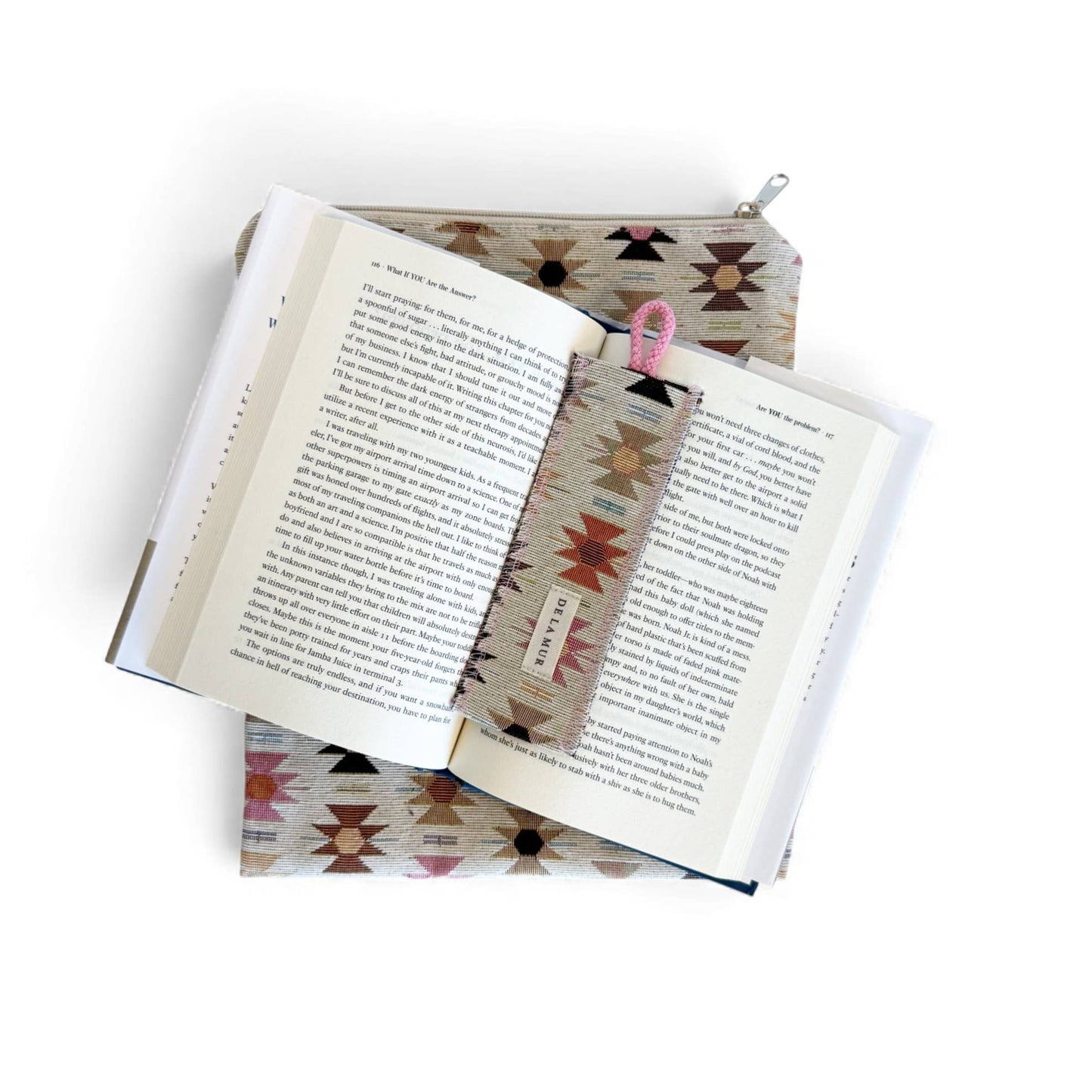 Book Cover With Matching Bookmark in Spring Geo