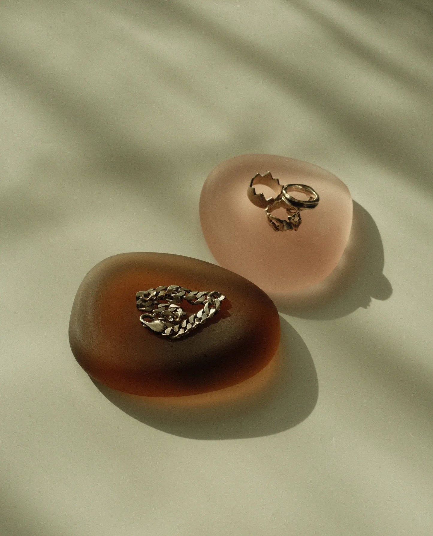 The Resting Stone: Seaglass + Glazed (Set of 2)