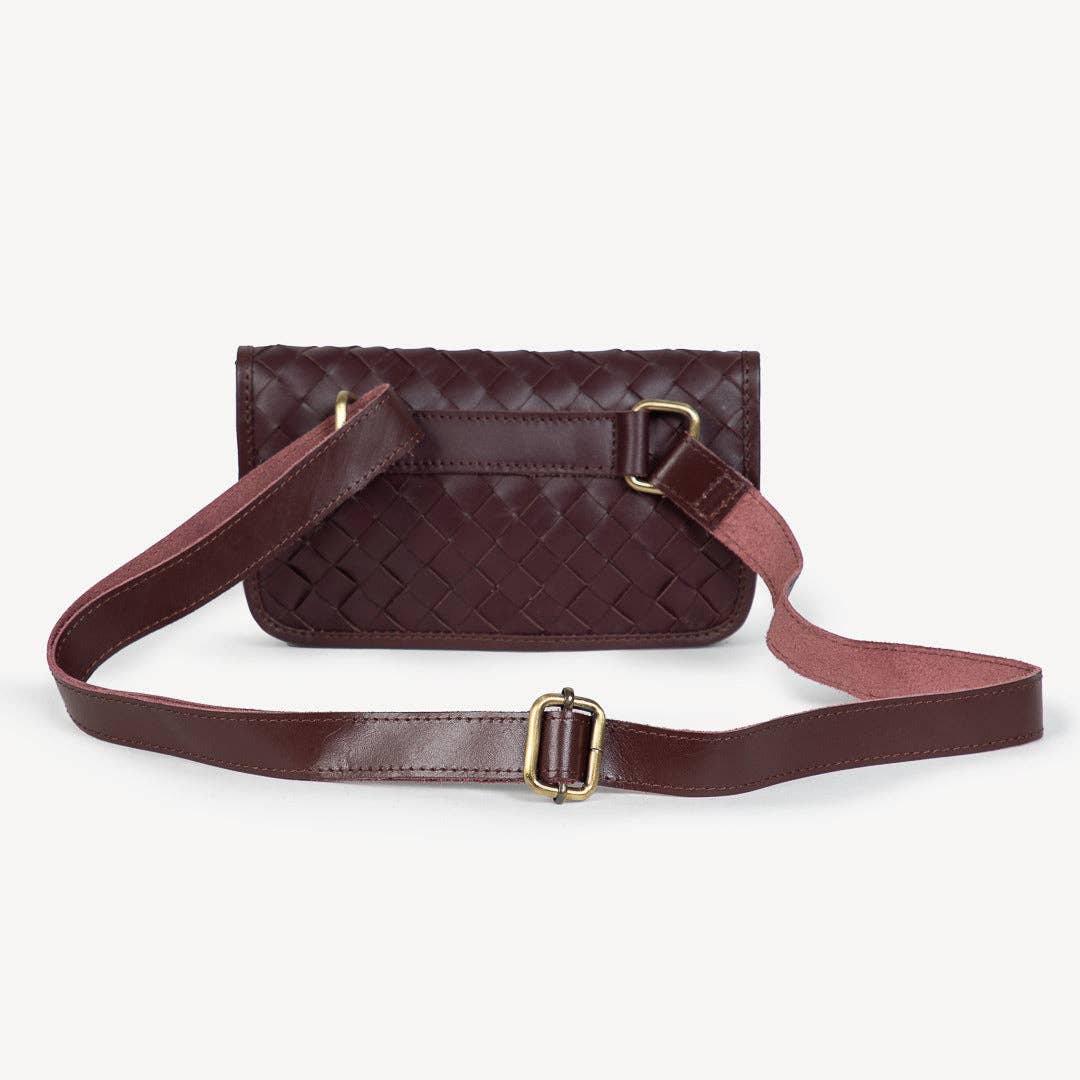 Woven Belt Bag - Plum