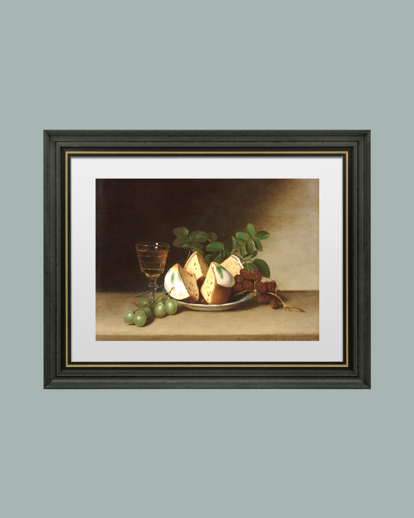 Still Life with Cake Antique Art Print