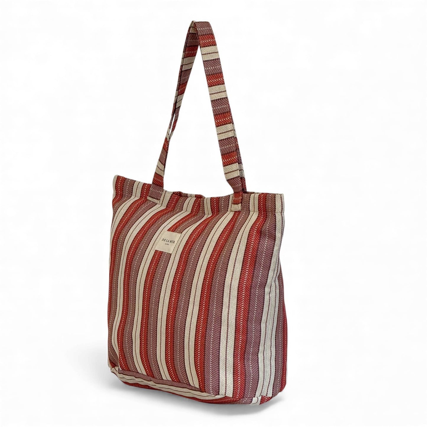 Zippered Tote in Summer Stripe - Large
