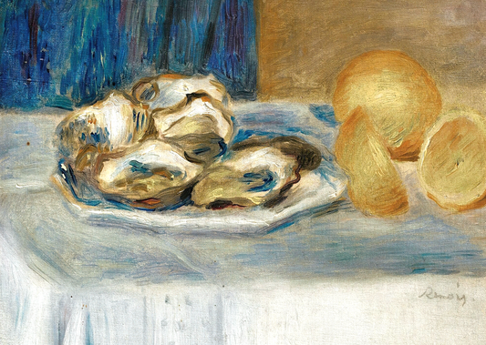 Still Life with Oysters and Lemons Antique Art Print
