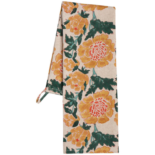 Goldenrise Block Print Dishtowel