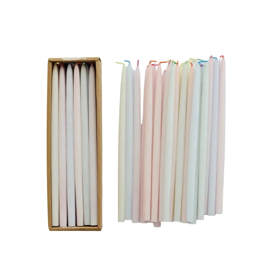 Thin Taper Candles - Pastel
