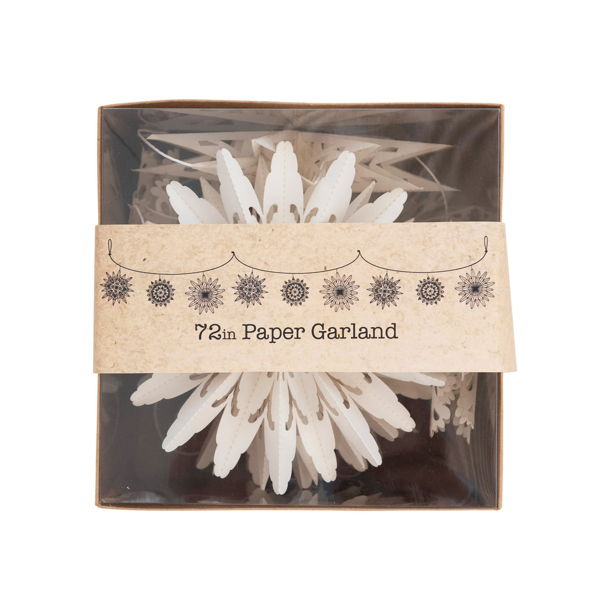 White Snowflake Garland