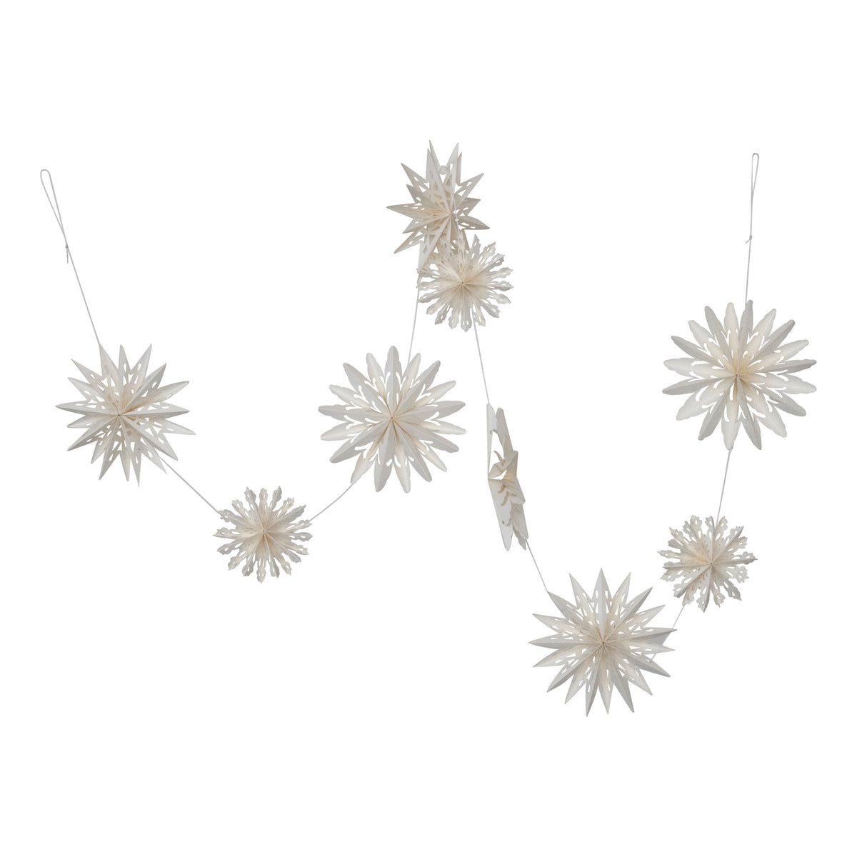 White Snowflake Garland